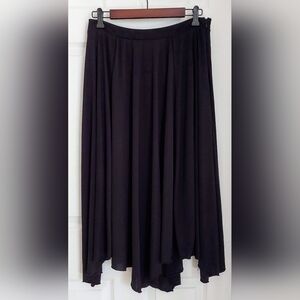 Long Tall Sally Black Handkerchief Hem Midi Skirt